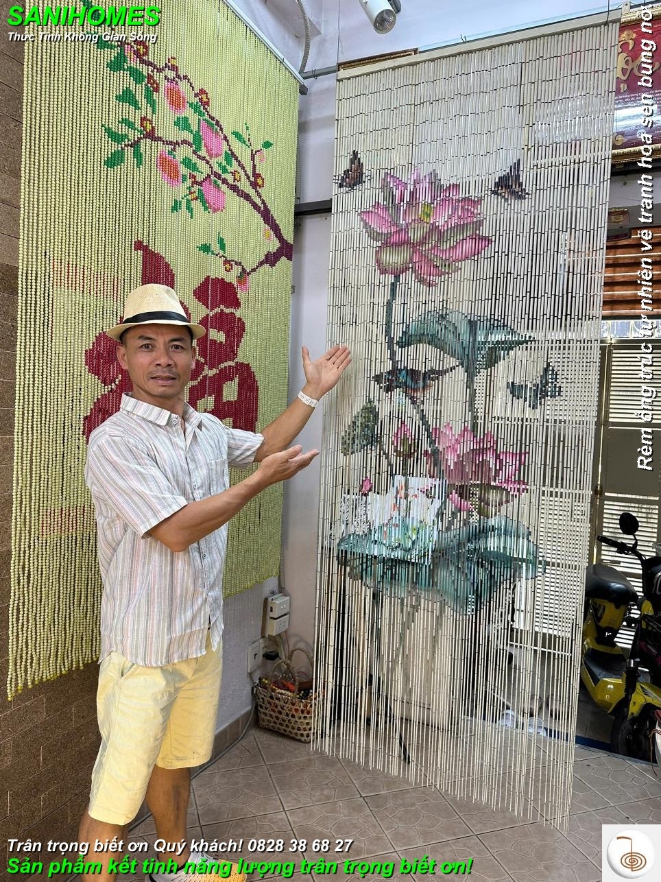 rem ong truc ve tranh hoa sen bung no don xuan moi binh ngho 8