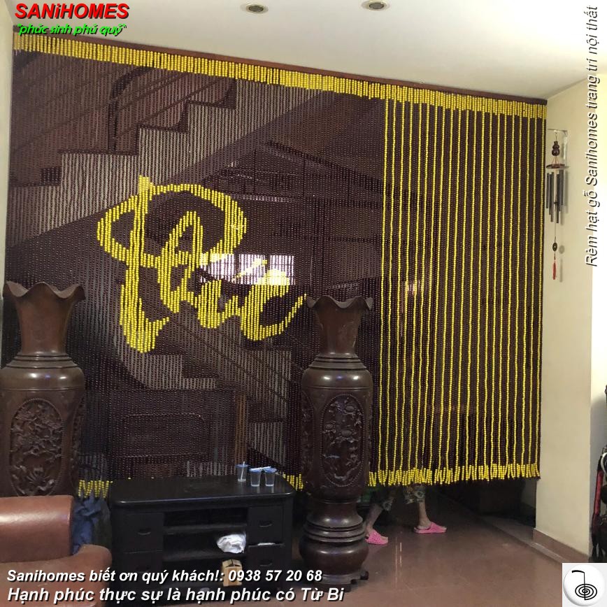 rem hat go cao cap trang tri phong khach gia dinh 90