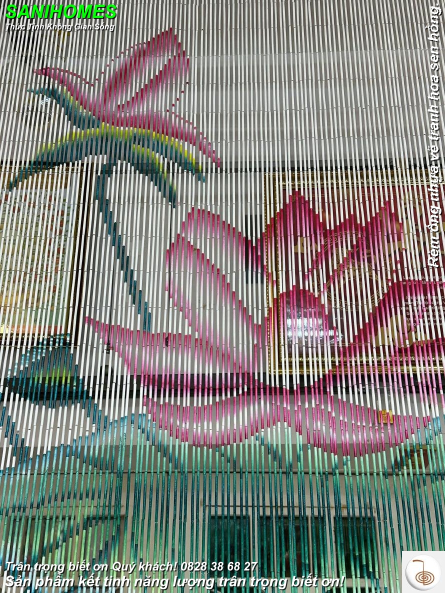 rem ong nhua ve tranh hoa hong 1